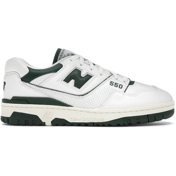 New Balance x Aime Leon Dore 550 Sneakers in White Green - Picture 2 of 9